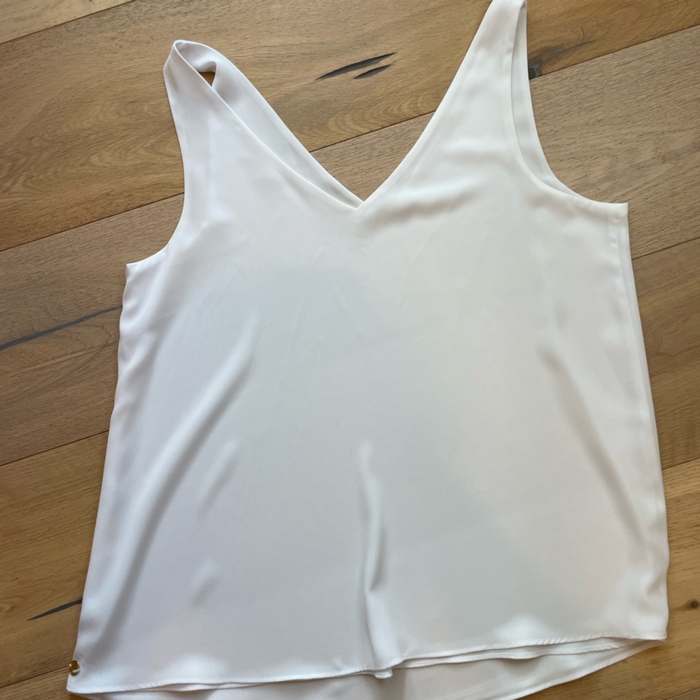 Lilly Pulitzer Florin silk tank, white, excellent condition. Small